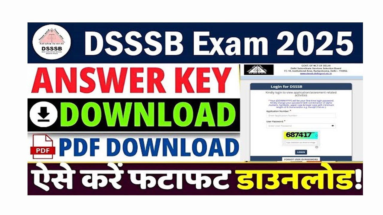 DSSSB Answer Key 2025