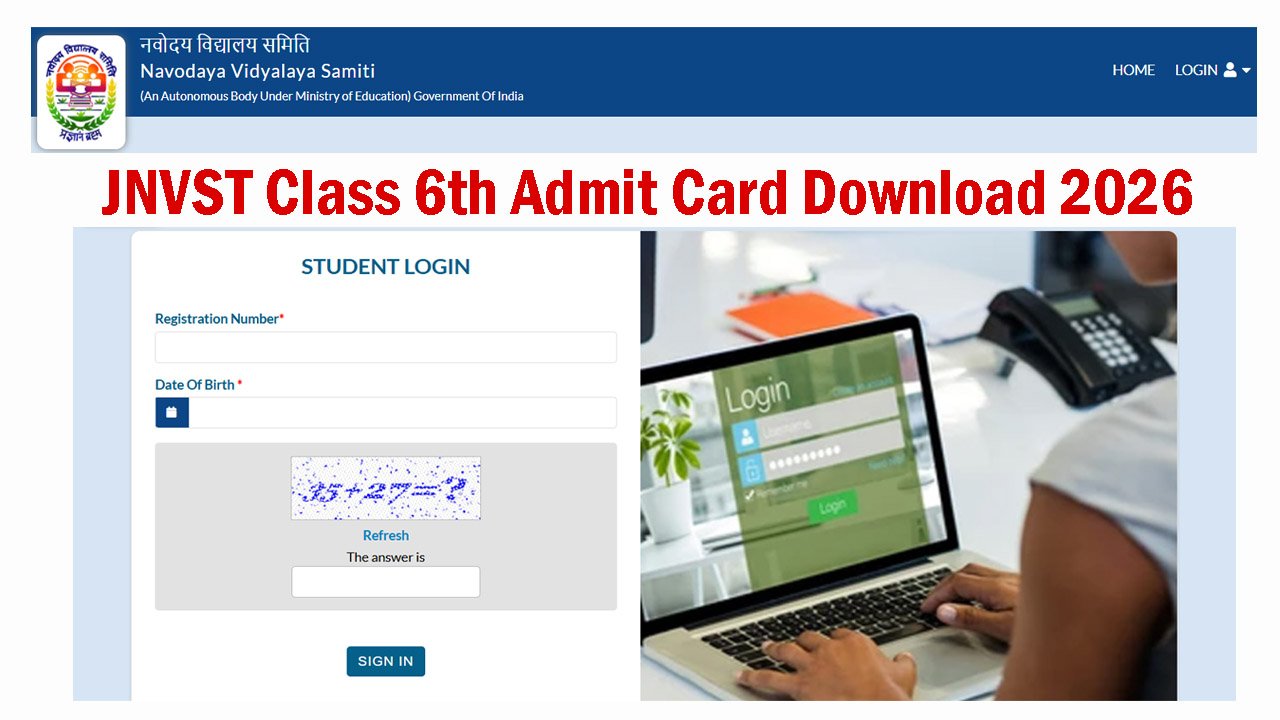 JNVST Class 6th Admit Card 2026